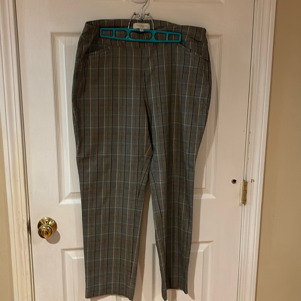 Plaid pull-on pants from Talbots size 16w